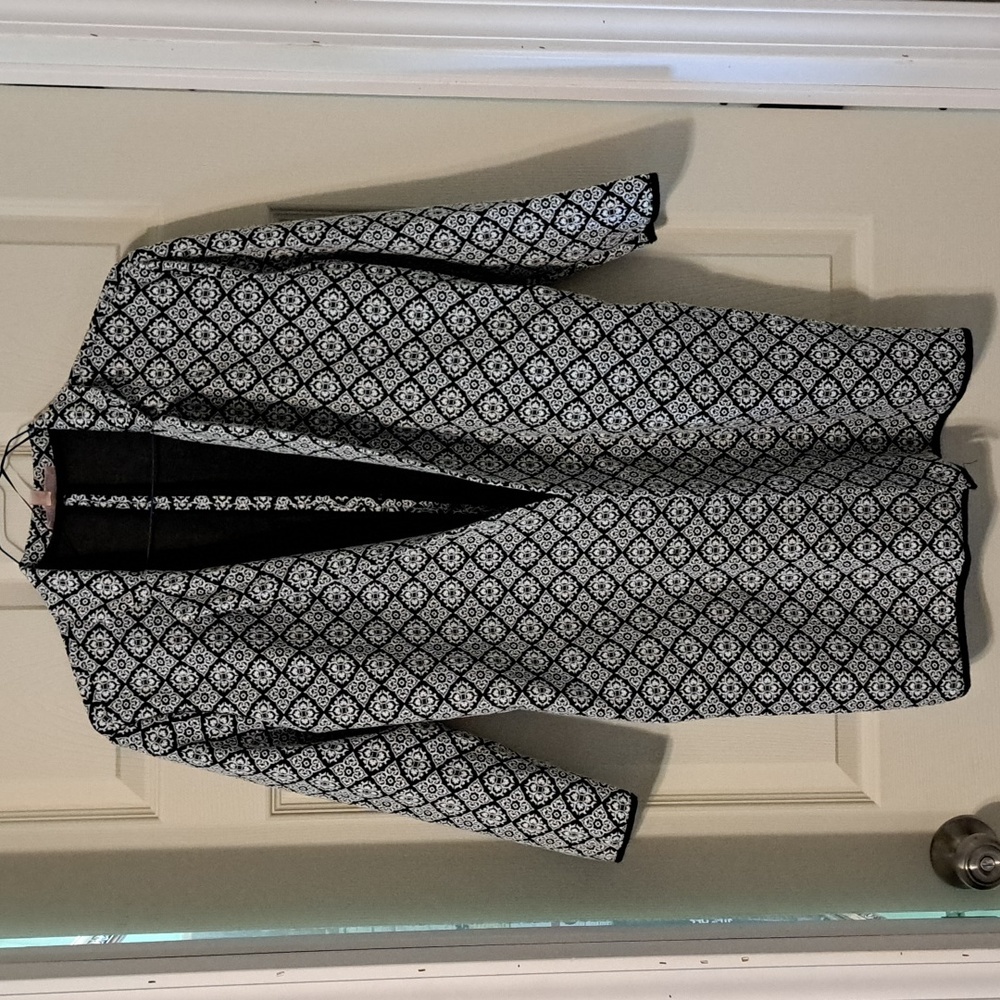 Women's Philosophy Black & White Long Jacket SIZE M